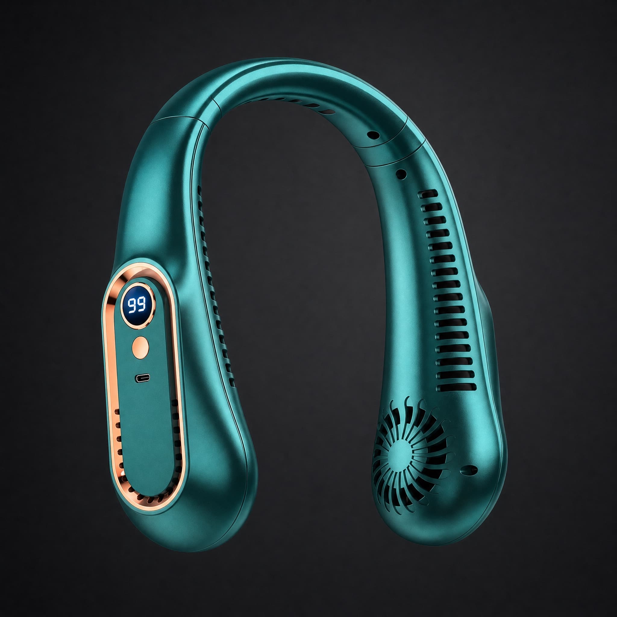 Arctic Breeze neck fan — Teal